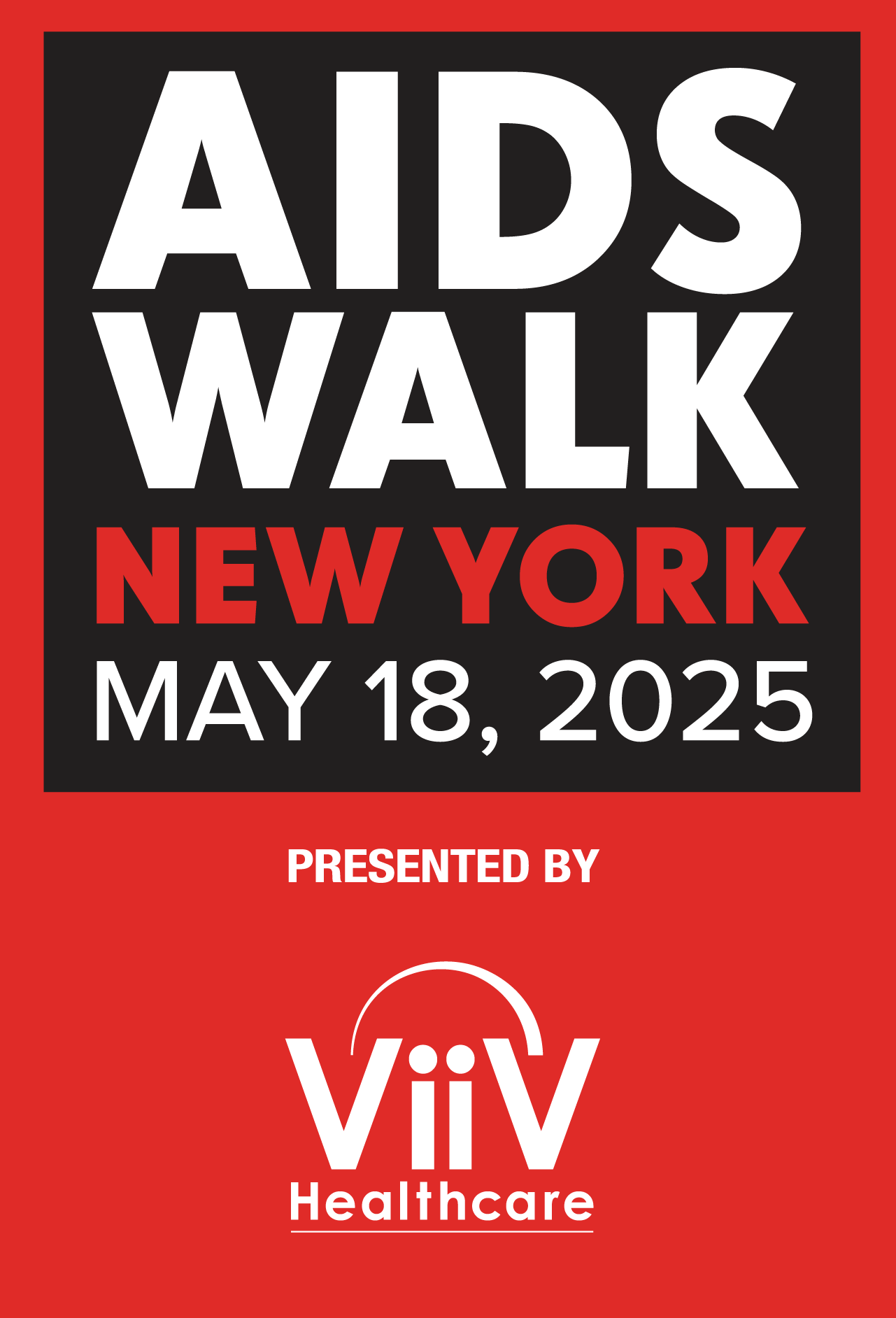 Official logo for AIDS Walk 2025